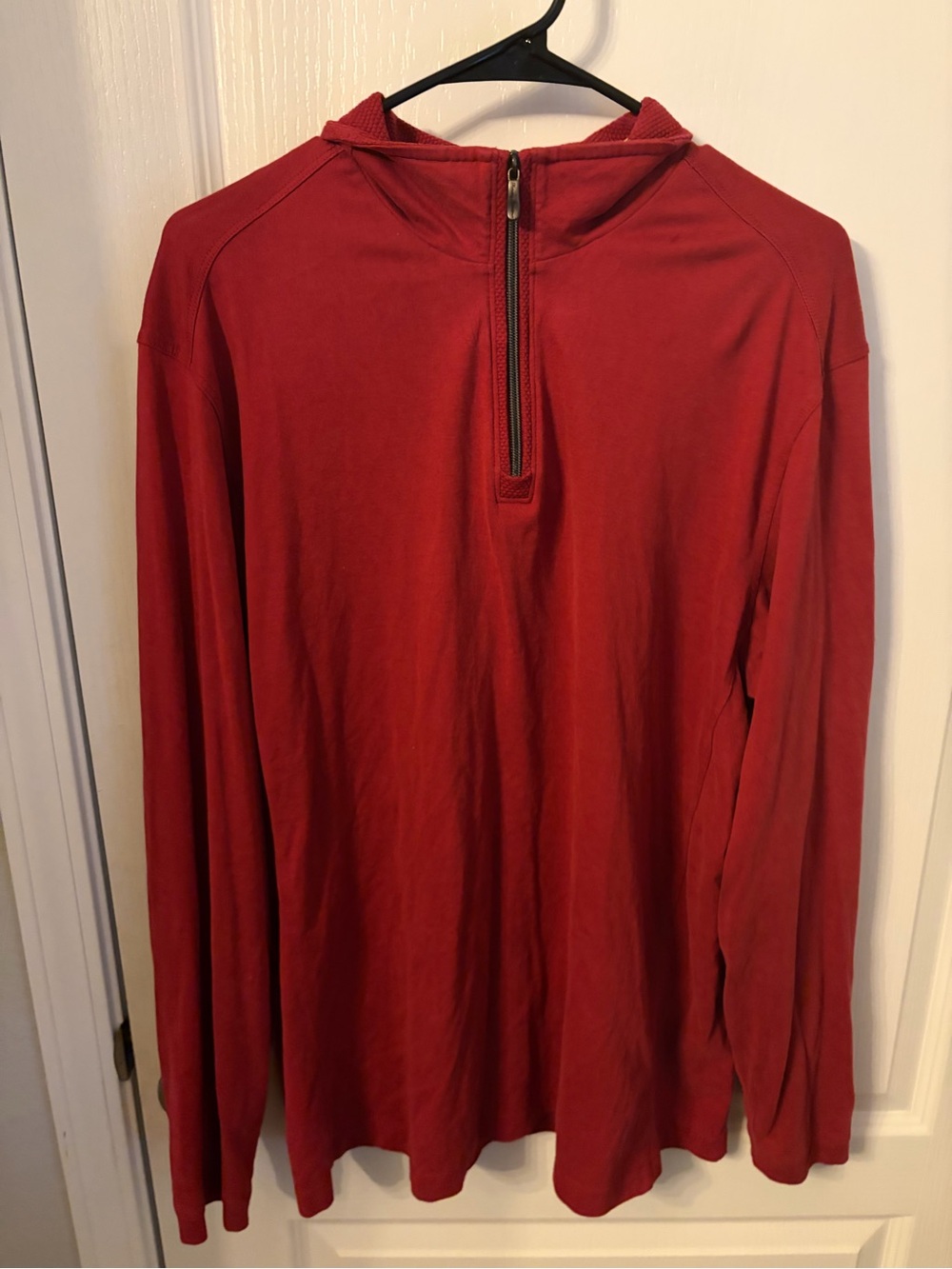 Tommy Bahama Men's Red Zip-Up Hooded Sweater